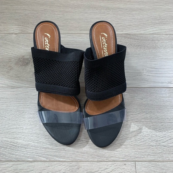 L’intervalle Vanesa Black Stretch Heels - Picture 5 of 10